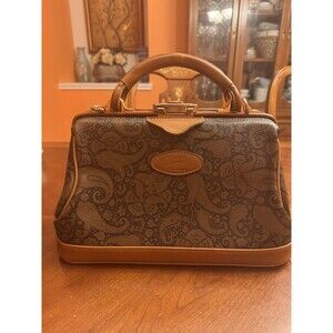 Texier Satchel Doctor's Bag Purse Shoulder Bag Brown. Made In France. No Key